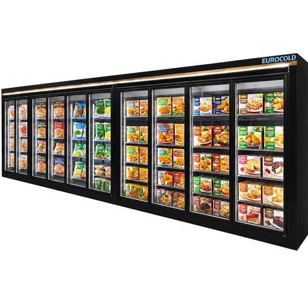 EuroCold 10 Glass Door Supermarket Freezer, Remote or Self Contain EUF-10 | SKU: FRZ-EUF-10-10DR