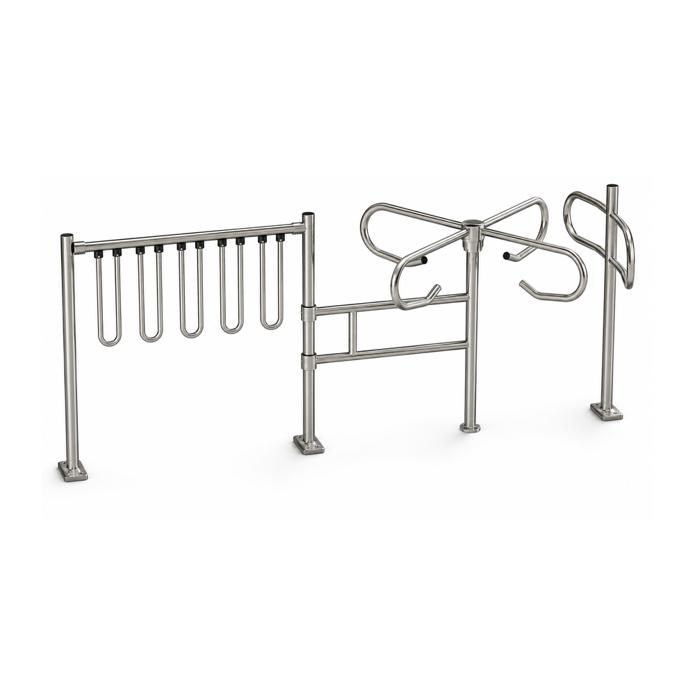 Full Entrance Control System with Turnstile and Rail Barrier | SKU: ECS-ECS-TS-RAIL