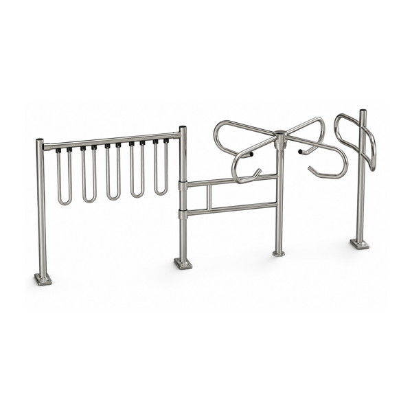Full Entrance Control System with Turnstile and Rail Barrier | SKU: ECS-ECS-TS-RAIL