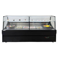 97'' Alaska-Line Square Deli Meat Showcase Cooler with Storage HIT-818 | SKU: CLR-HIT-818