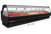 203'' - 16.9 FT Alaska-Line Gravity Cooling Meat/Deli Display Cooler Remote or Self-Contain Options HIT-1575 | SKU: CLR-HIT-1575