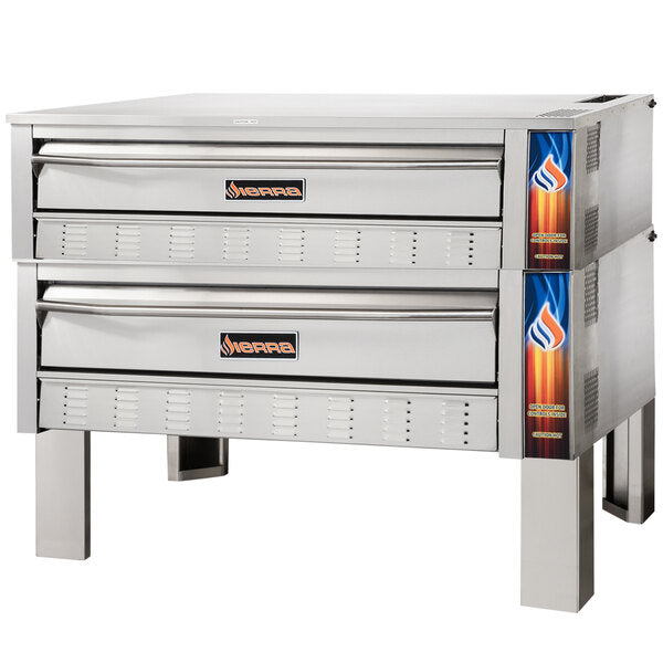Sierra Range Natural Gas 72" Double Pizza Deck Oven  SRPO-72G-2 | SKU: OVN-SRPO-72G-2