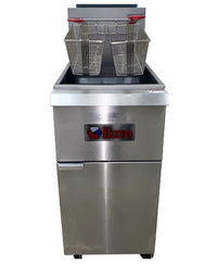 Ikon Natural Gas Fryer Floor Model 40-55lbs Capacity, - 120,000 BTU IGF-40/50 NG | SKU: FRY-IGF-40-50-NG