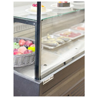 97'' Alaska-Line Square Deli Meat Showcase Cooler with Storage HIT-818 | SKU: CLR-HIT-818