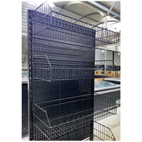 Black Gondola Shelving Single Sided with Baskets YD-S021 Starter | SKU: SHF-YD-S021-STARTER