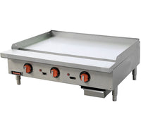 Sierra Range 36" Gas Thermostatic Flat Griddle SRTG-36 | SKU: GRD-SRTG-36