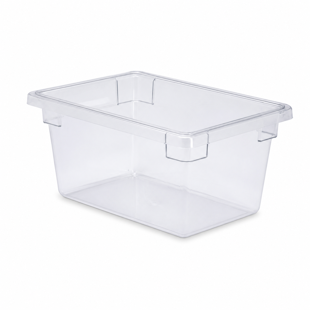 Storage container, food, polycarbonate, clear, half-size, 18 x 12 x 9 in | SKU: CNT-SW-121890