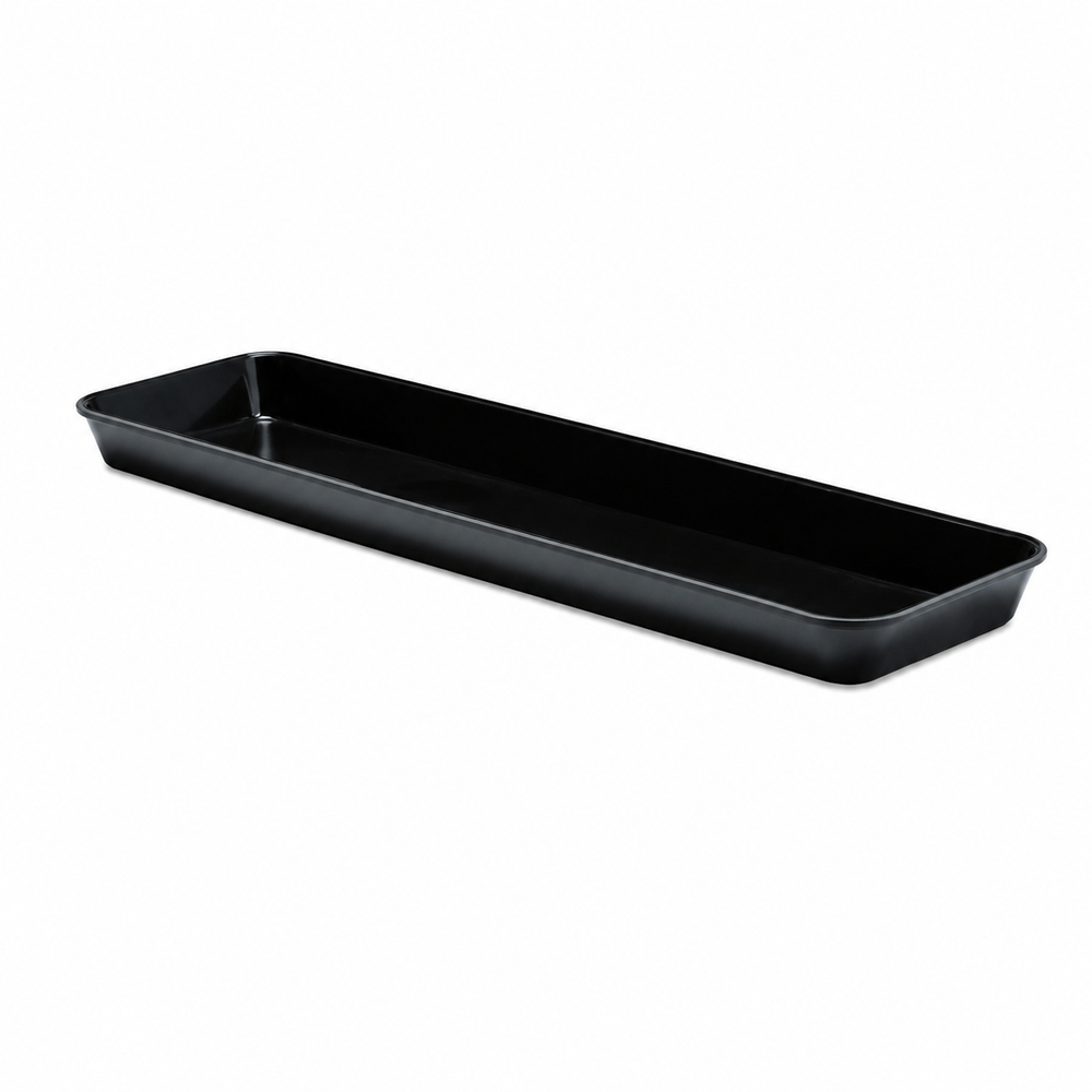 Tray, fiberglass, 8" x 30", 2" deep, black | SKU: TRY-TFXDB-8X30
