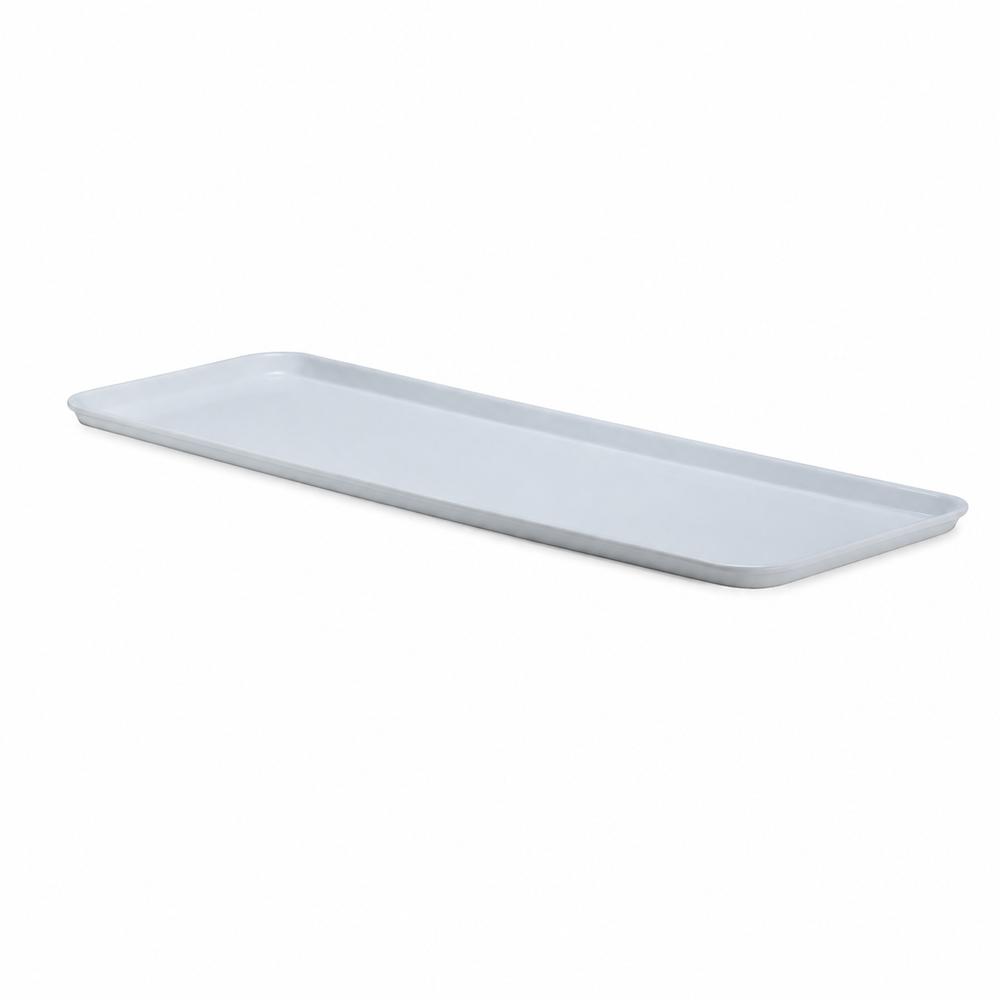 Plateau en fibre de verre, 25 x 75 x 1,9 cm de profondeur, blanc