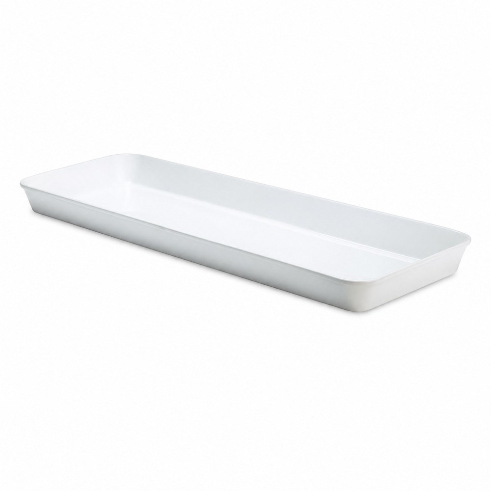 Tray, fiberglass, 10" x 30", 2" deep, white | SKU: TRY-TFXDW-10X30