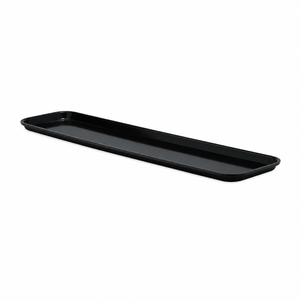 Tray, fiberglass, 6" x 30", 3/4" deep, black | SKU: TRY-TFXDB-6X30