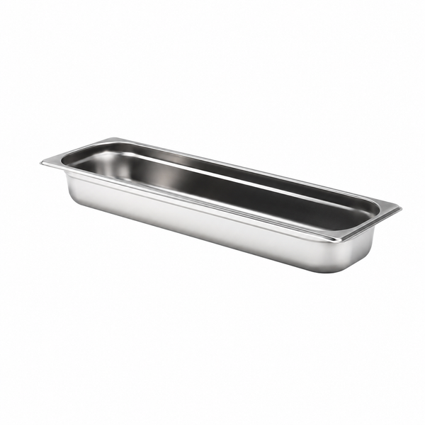 Stainless steel salad pan, 6 x 20 x 2.5 in, 1/2 long | SKU: PAN-SW-SS62025