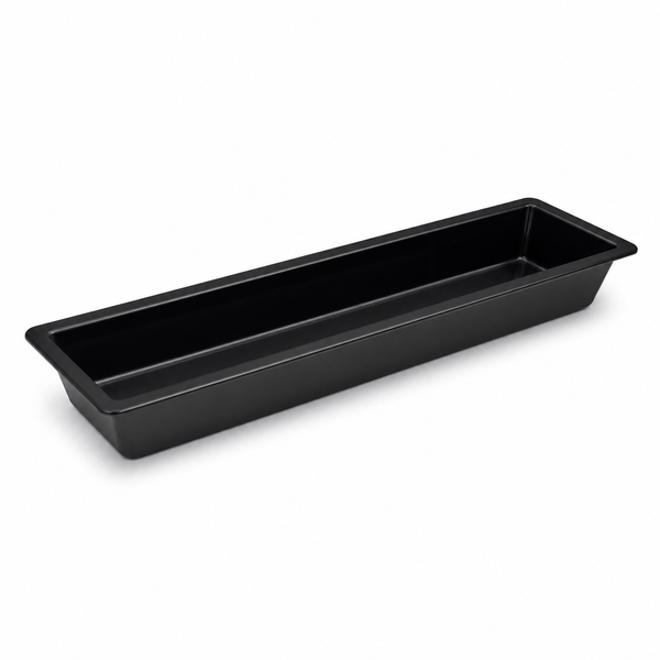 Tray, deli, 6 x 24 x 2 in high, black | SKU: TRY-MD-624222