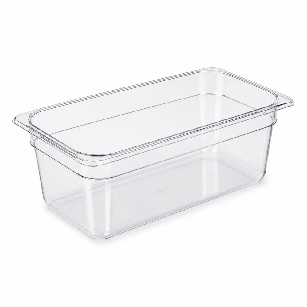 Clear food pan, 1/3 size, 6 in deep | SKU: PAN-SW-159306