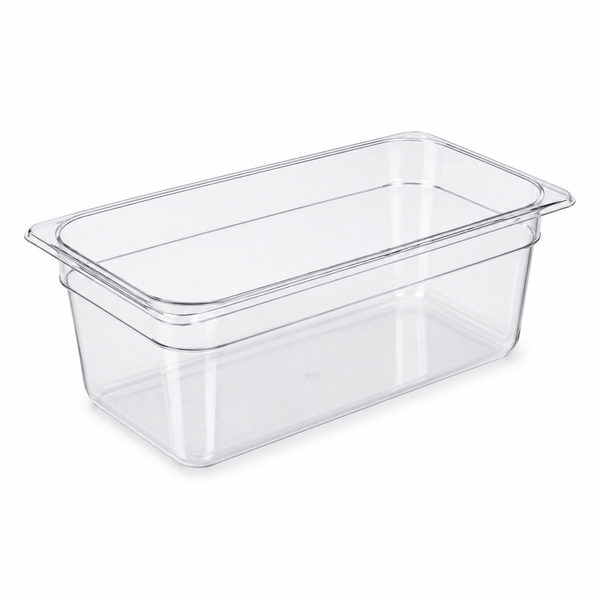 Clear food pan, 1/3 size, 6 in deep | SKU: PAN-SW-159306