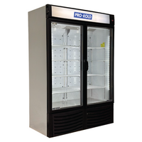 54" Pro-Kold Double Glass Door Display Freezer 32 Cu.Ft.   DURF-32W | SKU: FRZ-DURF-32W