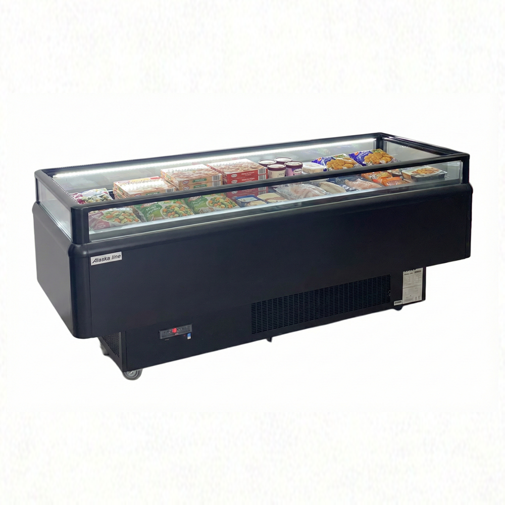 Alaska Line 96'' Dual Temperature Open Display Island Freezer, Cooler HIT-606 | SKU: FRZ-HIT-606