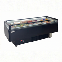 Alaska Line 96'' Dual Temperature Open Display Island Freezer, Cooler HIT-606 | SKU: FRZ-HIT-606
