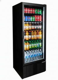 Habco ESM28HCTD-BLK 30" Wide 78" High 1 Swing Door Glass Refrigerator Merchandiser | SKU: CLR-ESM28HCTD-BLK