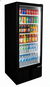 Habco ESM28HCTD 30" Wide 78" High 1 Swing Door Glass Refrigerator Merchandiser | SKU: CLR-ESM28HCTD