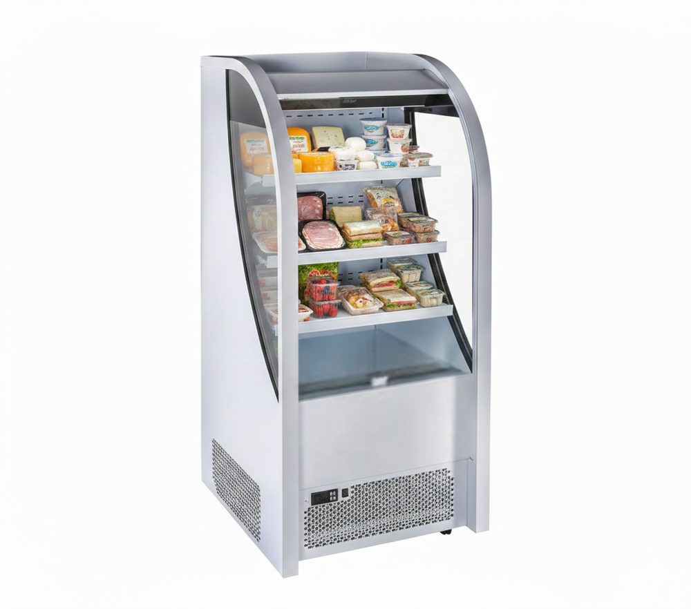 26'' Alaska Line Curved Open Air Grab & Go Display Cooler HIT-48 | SKU: CLR-HIT-48