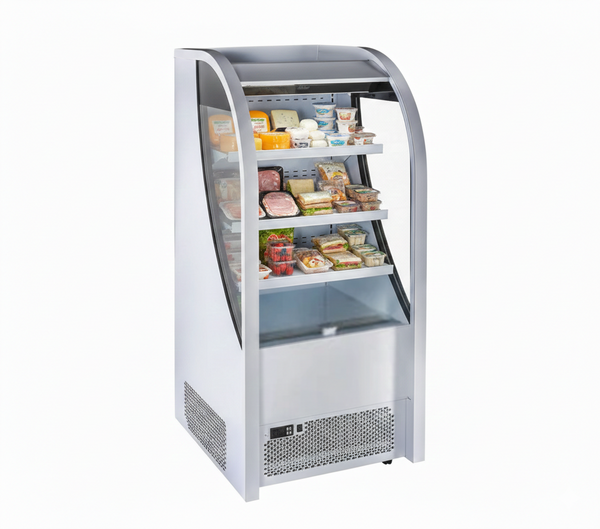26'' Alaska Line Curved Open Air Grab & Go Display Cooler HIT-48 | SKU: CLR-HIT-48