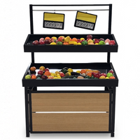 47" Vegetable Rack Single Side Black Tray HD-VRSE-03 | SKU: RCK-HD-VRSE-03