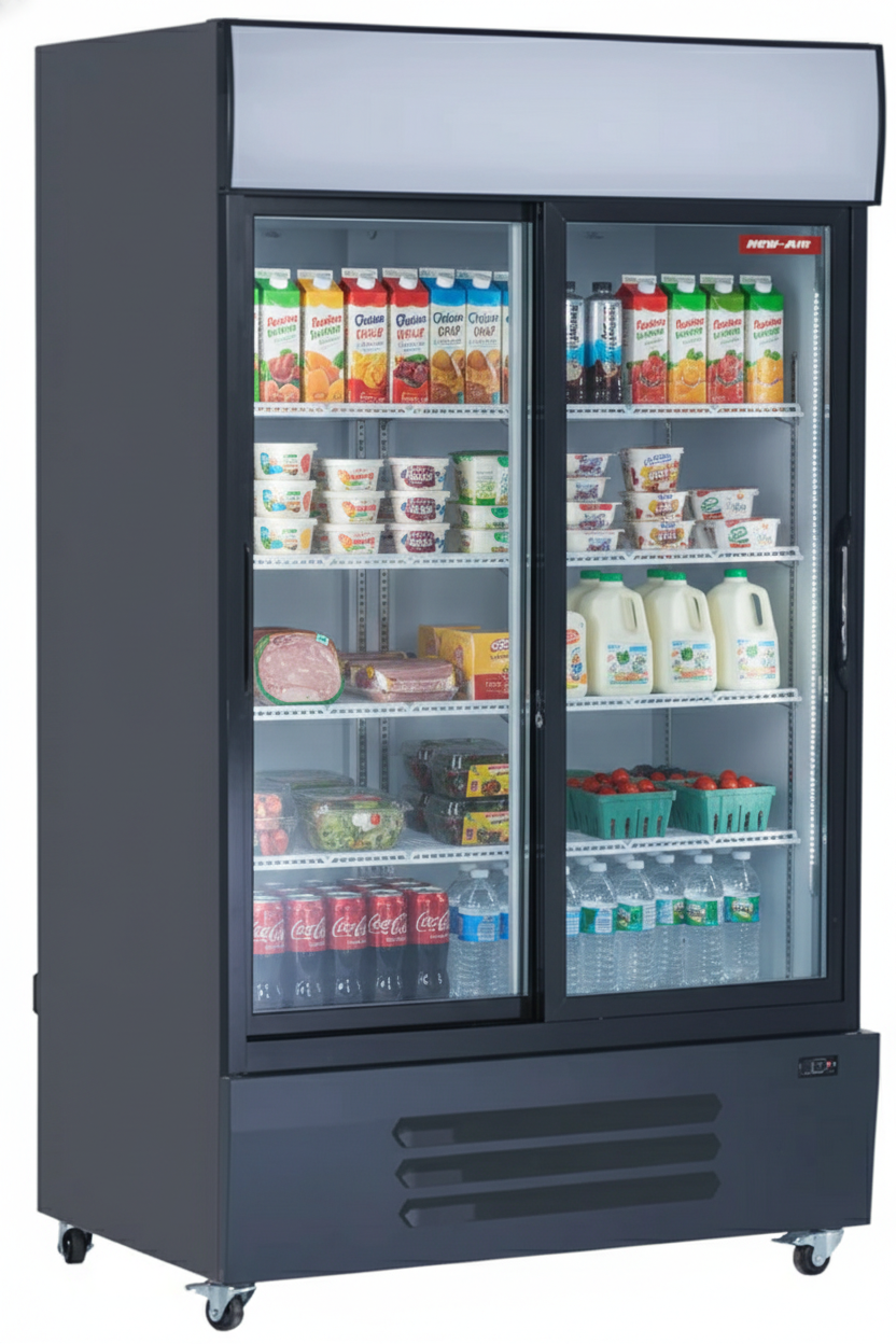 New Air 55" Two Sliding Glass Door Merchandiser NGR-115-S | SKU: GLS-NGR-115-S