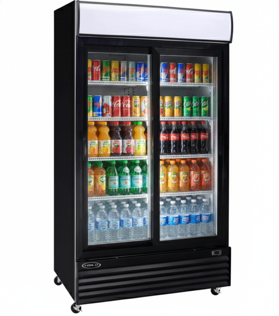 44" Kool-It Double Sliding Glass Door Display Cooler - 31 Cu. Ft. KSM-36 | SKU: CLR-KSM-36