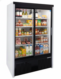 Habco Double Sliding Door 47" Wide Display Refrigerator SE40EHC | SKU: CLR-SE40EHC