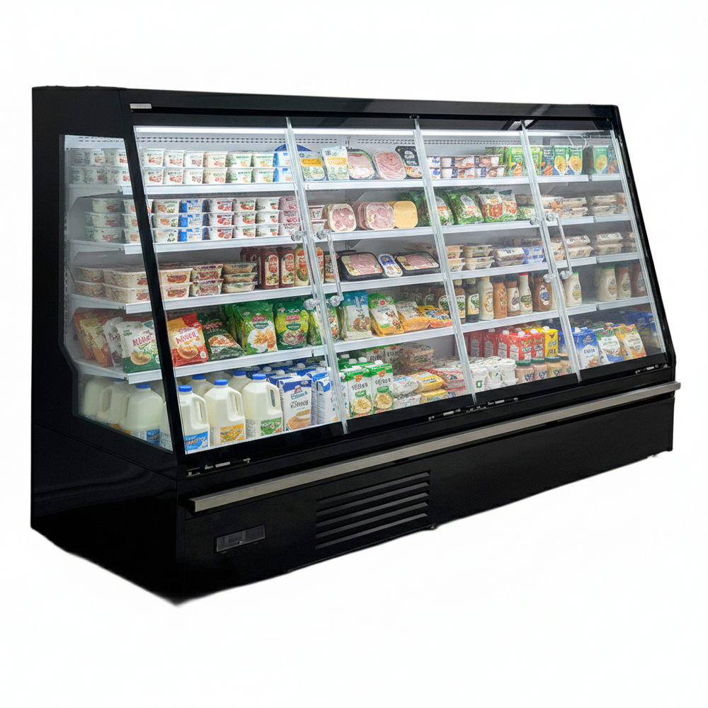Alaska-Line 101'' Glass Door Merchandiser Cooler 4 Swing Doors 30 Cu.Ft. Capacity – HIT-603 | SKU: CLR-HIT-603