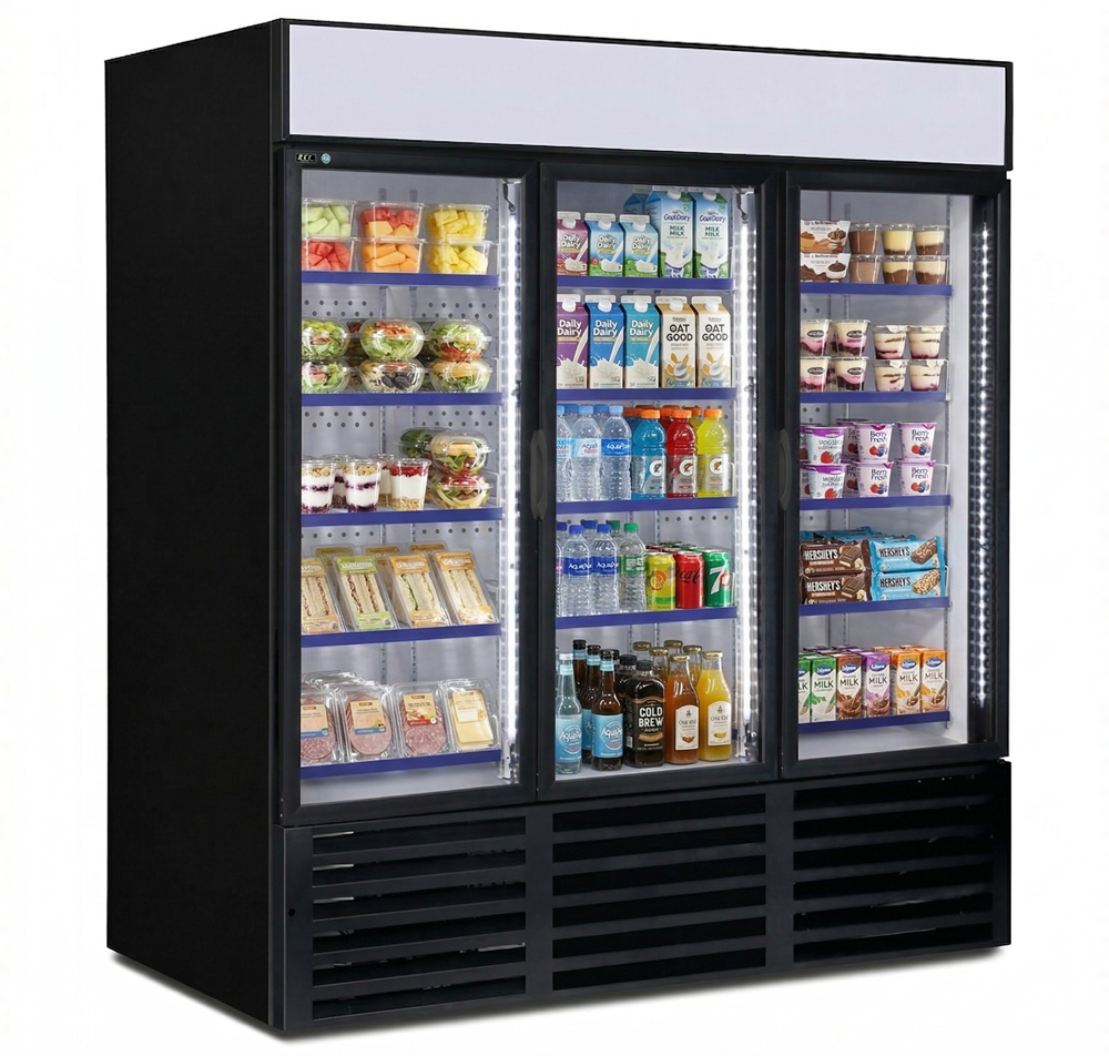 QBD 78.1" Three Glass Swing Door Cooler 67.18 Cu.ft. CD72-HC | SKU: CLR-CD72-HC