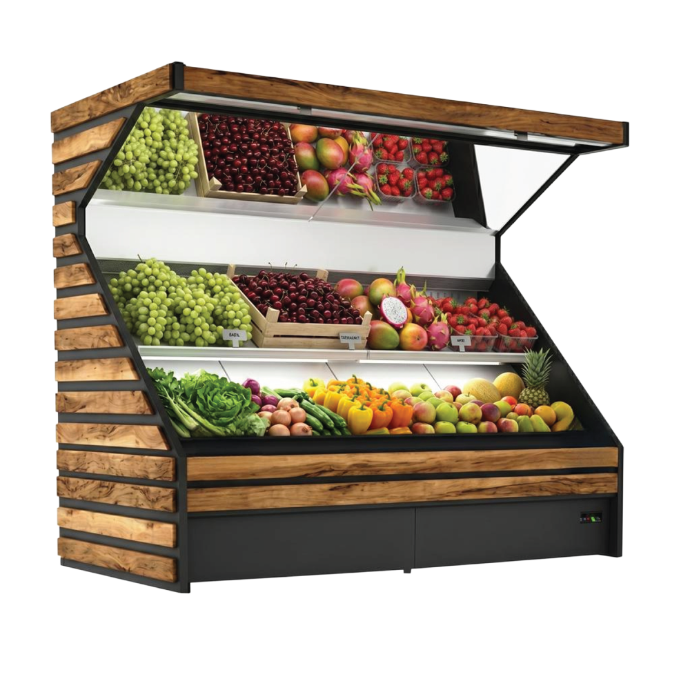 EuroCold 148'' Remote Open Front Multideck Merchandiser For Fruit and Vegetables VCRH-125-12 | SKU: ERO-VCRH-125-12