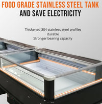 100'' Alaska-Line Open Display Double Temperature Island Freezer HIT-4 | SKU: FRZ-HIT-4