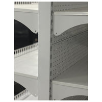 White Double Sided Gondola Supermarket Shelving HD-WA | SKU: SHF-HD-WAA
