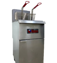 Ikon Natural Gas Fryer Floor Model 40-55lbs Capacity, - 120,000 BTU IGF-40/50 NG | SKU: FRY-IGF-40-50-NG