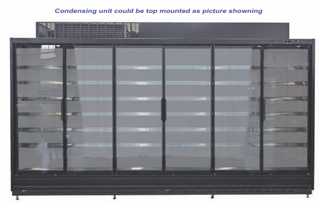 Alaska Line 74" Three Doors Multideck Glass Door Cooler Remote HIT-359 | SKU: CLR-HIT-359