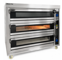 Alaska Line 52.3'' Natural Gas Three Deck Oven with Steam Injection HIT-432 | SKU: OVN-HIT-432
