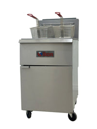 Ikon Natural Gas 40 lb. Capacity per Tank Split Tank Fryer - 120,000 BTU, IGF-40/40-2 NG | SKU: FRY-IGF-40-40-2-NG