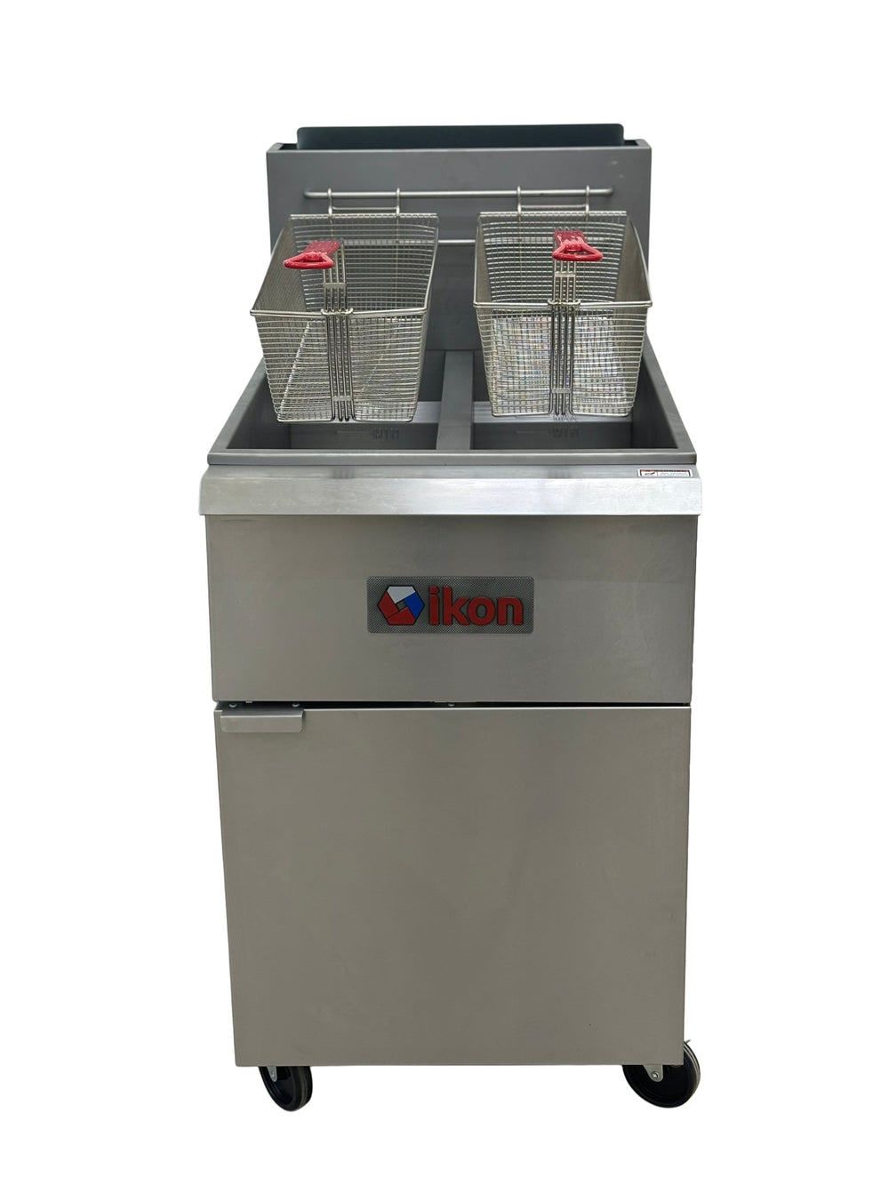 Ikon Natural Gas 40 lb. Capacity per Tank Split Tank Fryer - 120,000 BTU, IGF-40/40-2 NG | SKU: FRY-IGF-40-40-2-NG