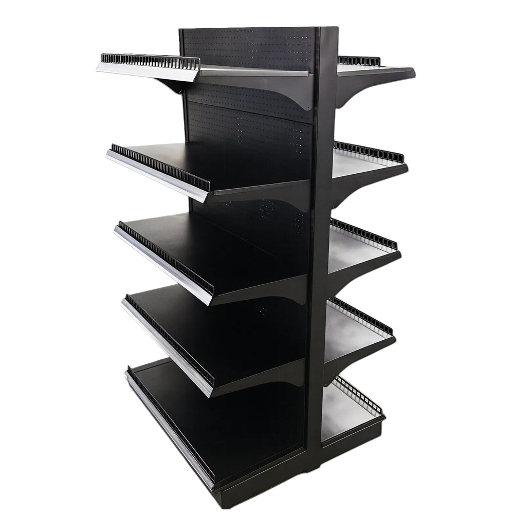 Black Double Side Gondola Supermarket Shelving HD-BA | SKU: SHF-HD-BAA
