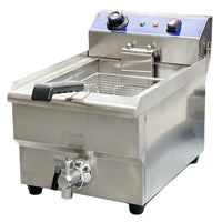 12" Countertop Electric Fryer with Valve EF-131V | SKU: FRY-EF-131V