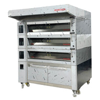 Konoven Electric Deck Oven Standing with Hood & Proofer Digital Utility Panel STILL 120x80 -3 | SKU: OVN-STILL-120X80-3