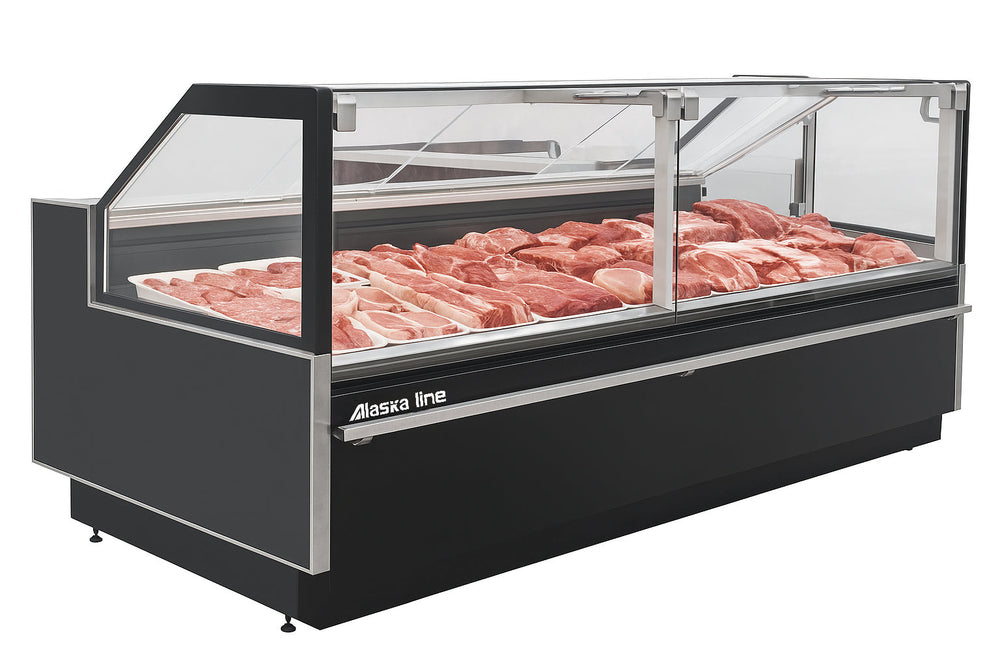 77'' Alaska-Line Slim Deli/Meat Square Glass Showcase HIT-38 | SKU: GLS-HIT-38