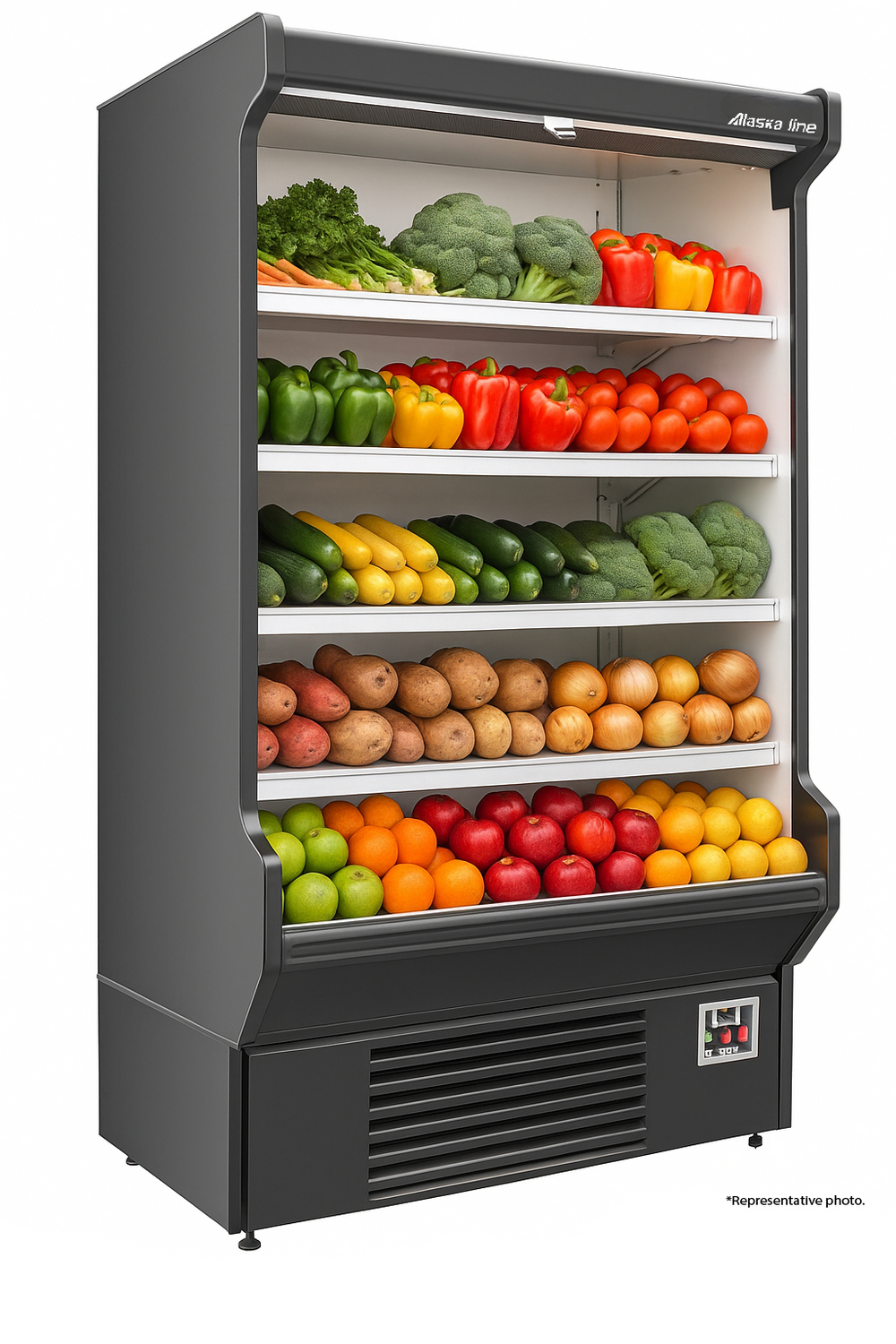 Alaska-Line 77'' Open-Air Merchandiser Cooler – 32.7 Cu. Ft. Capacity – HIT-16 | SKU: CLR-HIT-16
