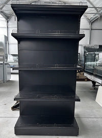 Black Single Side 4 Shelve + 1 Base Gondola, Heavy Duty Gondola Shelve HBR-3066B | SKU: BSS-HBR-3066B