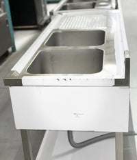79'' Stainless Steel Two Compartment & Left Drainboard Sink ZZ-SXZ-2060-DQ | SKU: SNK-ZZ-SXZ-2060-DQ