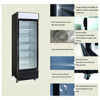 Alaska-Line 27.5"  Single Glass Door Cooler 23 Cu. Ft. Capacity HIT-804 | SKU: CLR-HIT-804