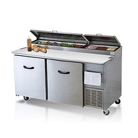 68" Pro-Kold Refrigerated Double Door Pizza Prep Table PTP-11 | SKU: CLR-PTP-11