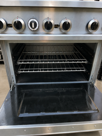 FUEGO 6-Burner Commercial Gas Range with Oven & Salamander Broiler – Used